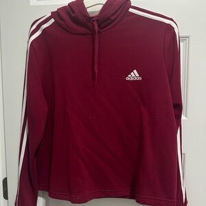 Adidas Maroon Hoodie with Logo